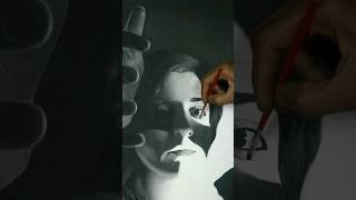 building large forms with charcoal powder #portraitdrawing #drawingtutorial #hyperrealism