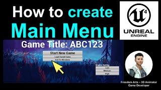 How to create Main Menu for your games - Unreal Engine Tutorial