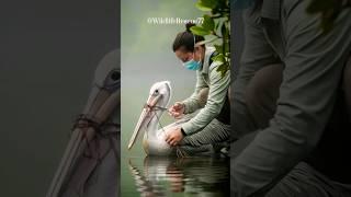  Caught and Silenced, This Pelican Got a Second Chance Just in Time #rescueheroes  #natureheals