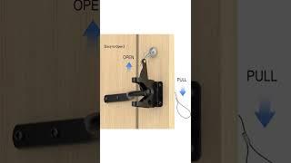 Gate Latches for Metal Gates,Self Locking Fence Gate Latch Carbon Steel Black,Gate Latch Hardware