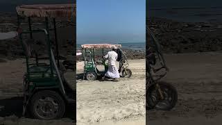 Auto Rishka also got stuck on the ground of the beach #beachvibe #beachview #beachride #autorickshaw