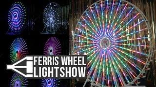 Model Ferris Wheel AWESOME LED light-show at night!