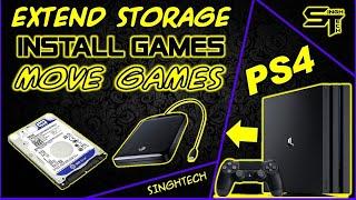 Expend PS4 Storage without change internal HDD Extend Storage External Storage PS4