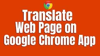 How to Translate Web Page on Google Chrome