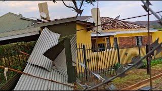 Strong winds blew off roofs in Randfontein and Waterval Boven, South Africa