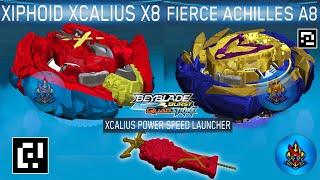 NEW CODES XCALIUS POWER SPEED LAUNCHER + XIPHOID XCALIUS X8 FIERCE ACHILLES A8 QR CODES BEYBLADE APP