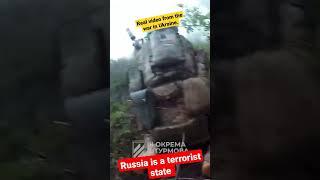 Ukrainian warrior fighting against Russian terrorists