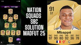 NATION SQUADS SBC SOLUTION | MADFUT 25 SBC SOLUTIONS