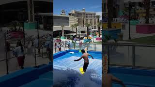 Nick Nguyen - Las Vegas FlowRider at Planet Hollywood Resort Pro Flowboarder Flowboarding Pool deck