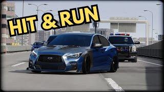 Infiniti Q50 HIT AND RUN ( GoPro ) - Assetto Corsa