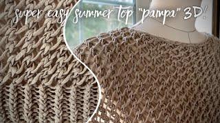 Вяжем быстро: за 1 день!!! Классный топ “Pampa” самой красивой сеткой! Super easy summer top! 