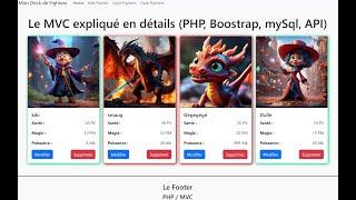 Mise en pratique du MVC (php, crud, bootstrap, mysql et api).