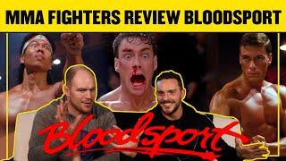 MMA FIGHTERS REACT TO BLOODSPORT FIGHT SCENES! #7 WAS FRANK DUX A FRAUD!