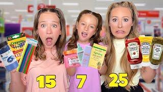 I’ll buy ANYTHING in YOUR AGE AISLE at TARGET shopping challenge 