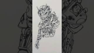 Brush pen drawing from mind.