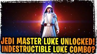 JEDI MASTER LUKE SKYWALKER UNLOCKED! Indestructible Jedi Luke Combo? Easy SLKR Killer!