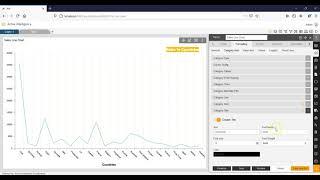 How to add and format category title in linechart in AIV.