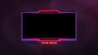 NEW FACE CAM "YOUTUBE" & "TWITCH" OVERLAY 2018! (Face Cam Overlay Template PSD)