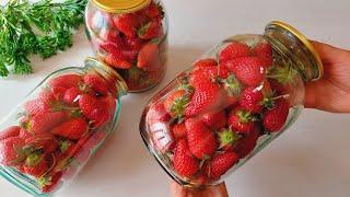 WITHOUT freezing! WITHOUT cooking! This is how I keep strawberries fresh for 1 year! #strawberry