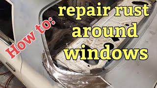 How to repair rust around windows