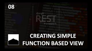 08 - Creating Simple Function Based View - Django | DRF | React w. Data Analysis