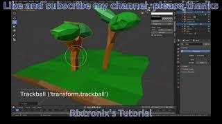 Tutorial for beginner low poli trees with landscape blender 2.8 part 1