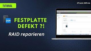 Synology Defekte Festplatte austauschen - RAID reparieren