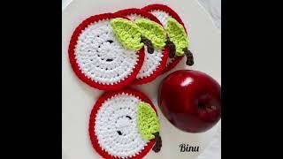Cute crochet glass mat design #short