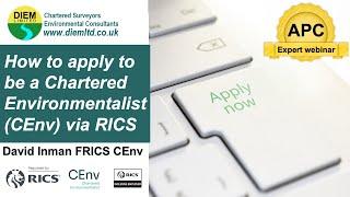 How to apply to be a Chartered Environmentalist (CEnv) via RICS