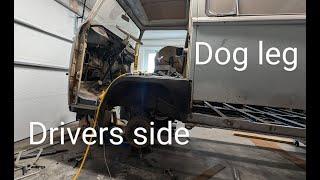 1969 VW Bus, drivers side dog leg removal and installation.