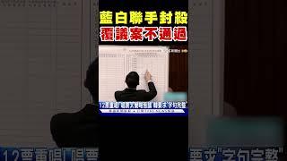藍白聯手封殺國會改革覆議案｜TVBS新聞 @TVBSNEWS01