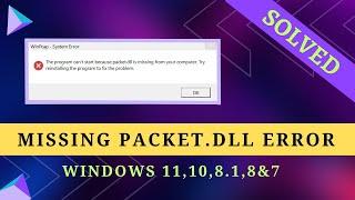 How to Fix packet.dll is Missing Error - Windows 11/10/8/7