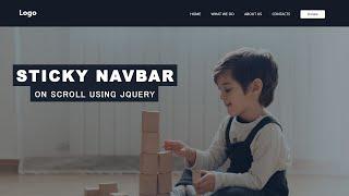 Sticky Navigation Bar On Scroll Using Vanilla Javascript | Fixed Navbar on Scroll