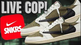 LIVE COP : TRAVIS SCOTT JORDAN 1 LOW REVERSE OLIVE & EVERYTHING YOU NEED TO KNOW TO HIT FOR RETAIL!