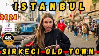 Istanbul Sirkeci & City Center 4K Walking Tour: Old City, Orient Express Station, Cafes | Oct 2024