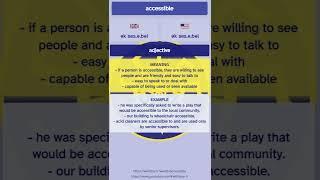 Learn the Word 'Accessible' - English Vocabulary Flashcards | Expand Your English Skills #LearnEng