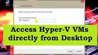 Create RDP-like shortcut to your Hyper-V VMs.