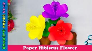 How to make a Paper Hibiscus Flower | Paper Flower | DIY Crafts