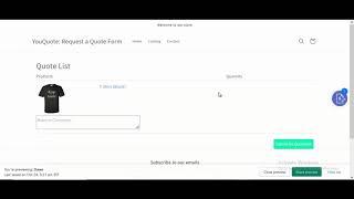 YouQuote | Quote List Page Data, Front-end View | Shopify | SolverCircle