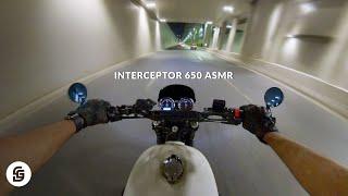 Royal Enfield INTERCEPTOR 650 | POWERAGE exhausts | SOUNDS EPIC | Night Ride ASMR