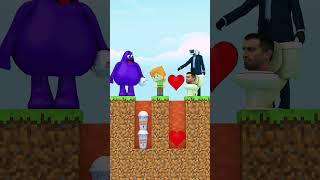 Grimace Shake' family vs Skibidi Toilet's family? - minecraft animation