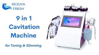 9 in 1 Cavitation Machine for Toning & Slimming | Fat Burning Machine for Spa or Home Use