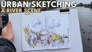 Simple Urban Sketching Outside - Lightweight Painting Set Up