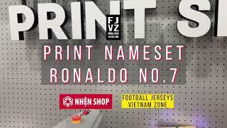 Print nameset Ronaldo UCL font Manchester United 2021/22 at Nhen Shop (HCM City)