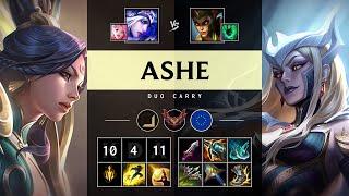 Ashe ADC vs Cassiopeia: Triple Kill, Killing spree - EUW Grandmaster Patch 14.24