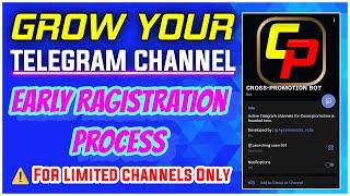 How to ragister in Cross-promotion bot for free, grow your telegram channel.