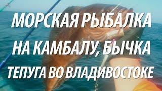 РЫБАЛКА НА МОРЕ ВО ВЛАДИВОСТОКЕ СПИННИНГОМ НА КАМБАЛУ, БЫЧКА, ТЕРПУГА