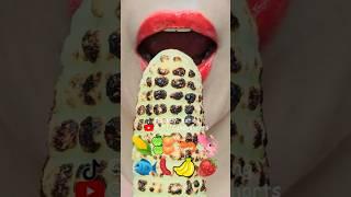 ASMR EMOJI FOOD roasted marshmallow mukbang eating sounds