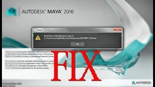 MAYA: fatal error attempting to save in temp. FIX!!