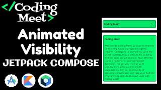 Animated Visibility in Jetpack Compose | Android Studio Tutorial